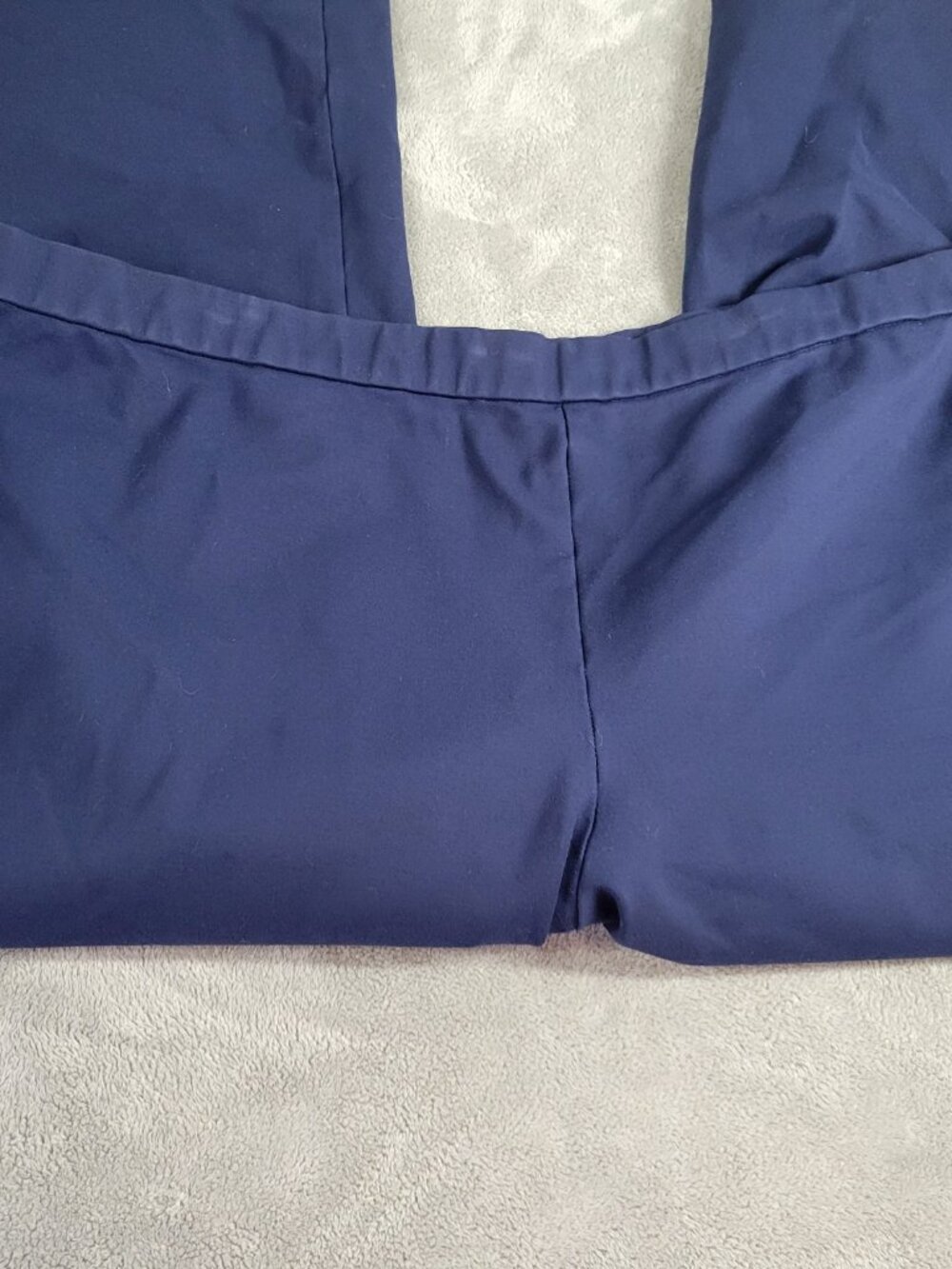 Susan Graver Womens Pants 3X Blue Straight Leg Knit Pull On Stretch BLU64E - Picture 3 of 11